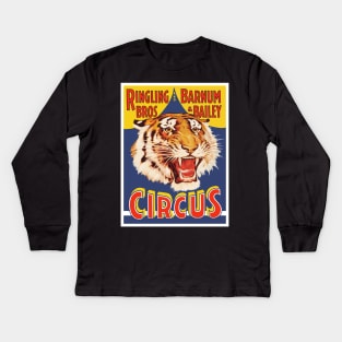 Vintage Circus Poster Kids Long Sleeve T-Shirt